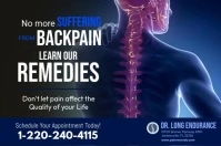 Backpain Learn Remedies Poster template
