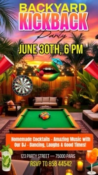 backyard kickback  Instagram Story template