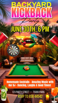 backyard kickback  Instagram Story template