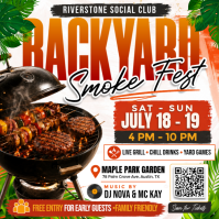 White Smoke Fest Event Pos Instagram Template