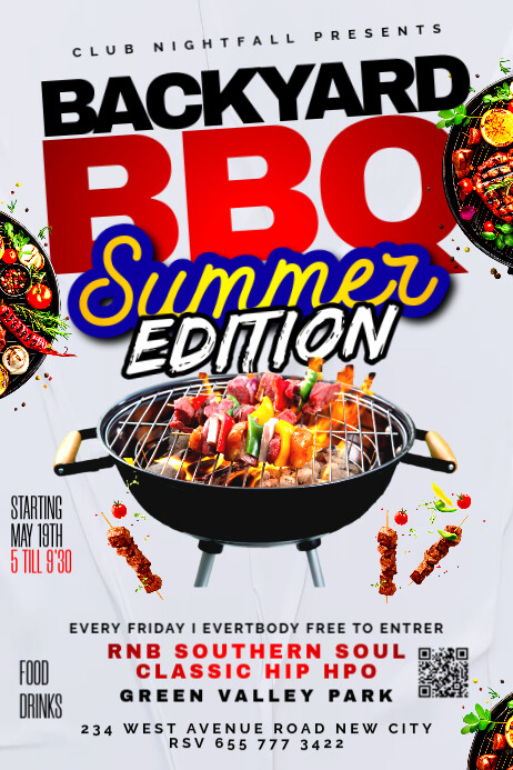 Backyard summer bbq cookout outdoor grill barbecue cooking event party ...