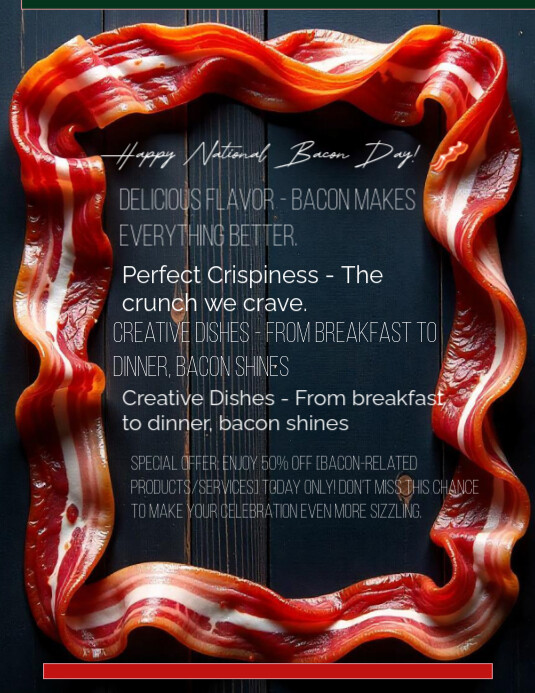 Bacon Day Flyer (US Letter) template