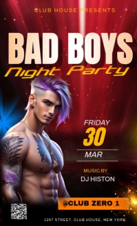 Bad boys party night US Legal template