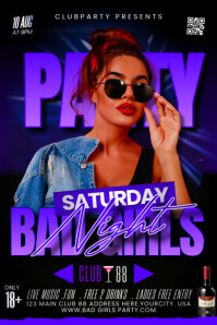 Bad Girls Party Póster template