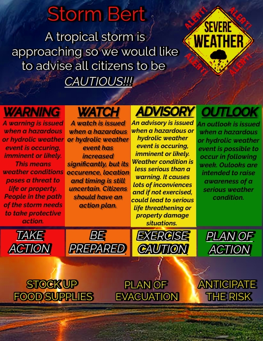 Bad weather Flyer (US Letter) template