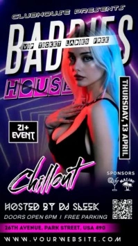 BADDIES CHILLOUT PARTY FLYER TEMPLATE Instagram Story