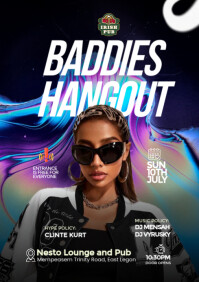 Baddies Hangout Party Template A4
