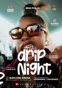 Baddies Night Party Design Template A4