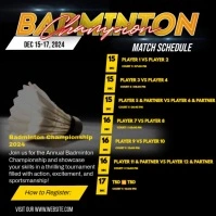 badminton champion Instagram Post template