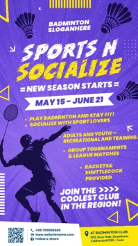 Badminton Club Story Ad Template