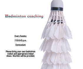 Badminton Coaching Middelgrote rechthoek template