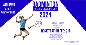 สีขาว Badminton Tournament Facebook-Anzeige Template