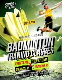 BADMINTON Flyer (US Letter) template