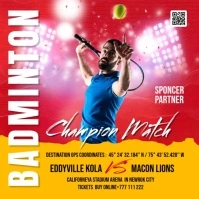 Badminton Instagram Post template