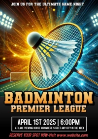 Badminton A4 template