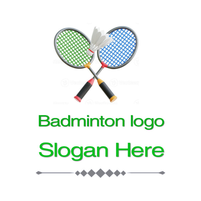 Badminton logo template