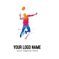 Badminton Motion graphics Logo template