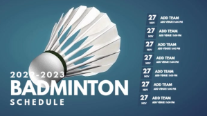 Badminton Schedule Template Digital Display (16:9)