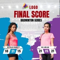 badminton score template Square (1:1)