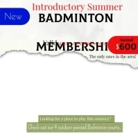 badminton sports club Instagram Post template