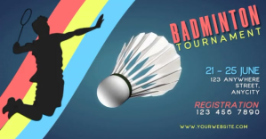Badminton Tournament Facebook Gedeelde Prent template