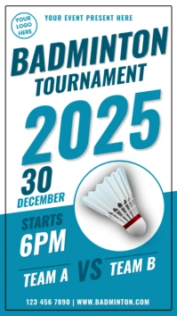 Badminton Tournament WhatsApp-status template