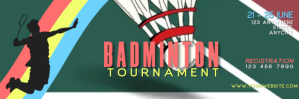 Badminton Tournament Intestazione di Twitter template
