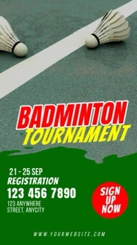Badminton Tournament Instagram Reel template