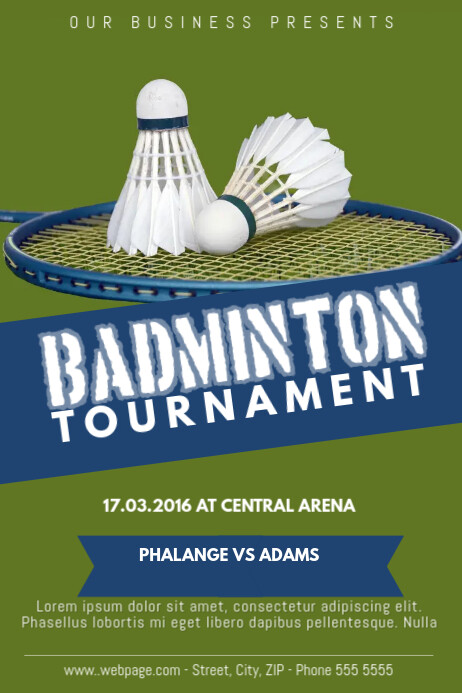 Futsal psd postermywall Copy of Badminton Tournament Flyer Poster Template | PosterMyWall