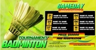 Badminton Tournament Schedule Facebook Shared Image template