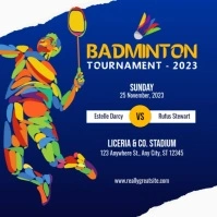 badminton tournament template Square (1:1)