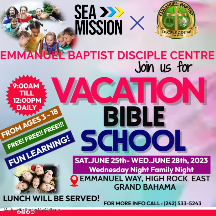 Vacation Bible School PosterMyWall