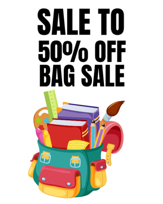 Backpack Sale Template | PosterMyWall