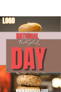 Bagel day design Illustration Pinterest template