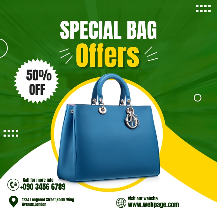 BAGS DISCOUNT FLYER Template PosterMyWall