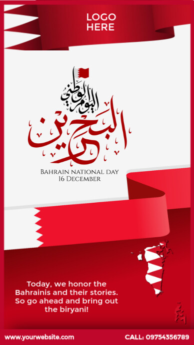 Bahrain National Day Design Instagram-Story template