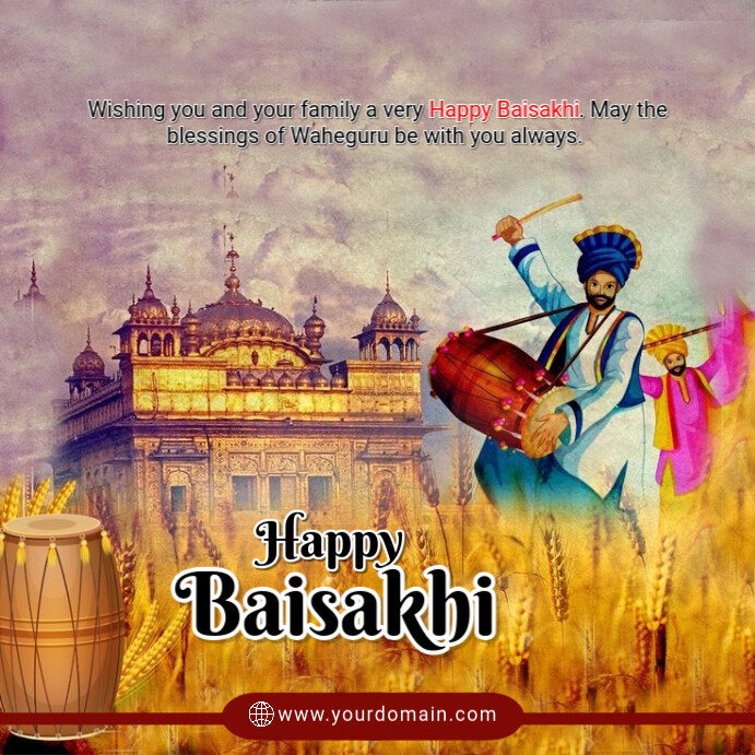 Baisakhi Images, Hd Instagram Post template