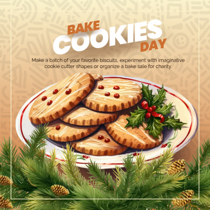 Plantilla de Bake Cookies Day Instagram Post | PosterMyWall