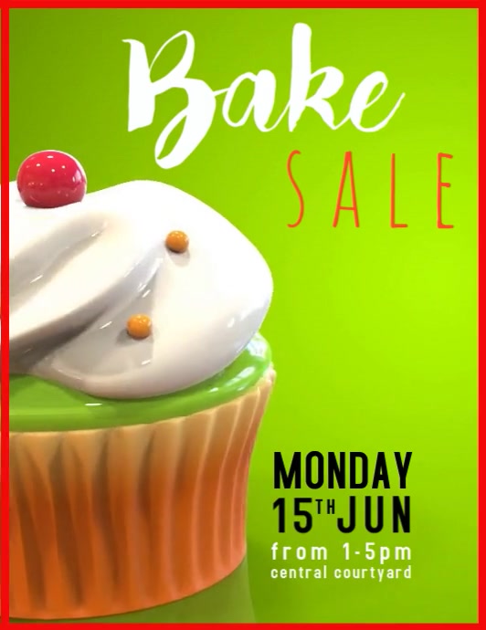 Bake Cupcake Cake Sale (1) Flyer (US Letter) template