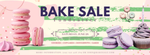 Amarillo Bake Sale Fundraiser Facebook Cover Photo Template