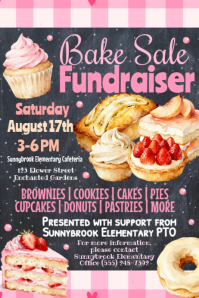 Bake Sale Flyer Плакат template