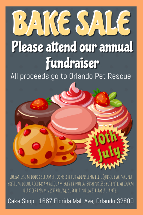 Bake Sale Flyer Template Postermywall