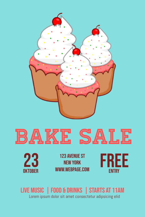 Bake Sale flyer Template | PosterMyWall Bake Sale flyer Template | PosterMyWall