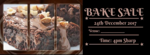 Black Bake Sale Facebook-coverfoto Template
