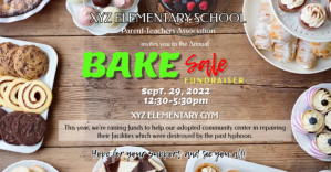 Bake Sale Fundraiser ภาพที่แชร์บน Facebook template