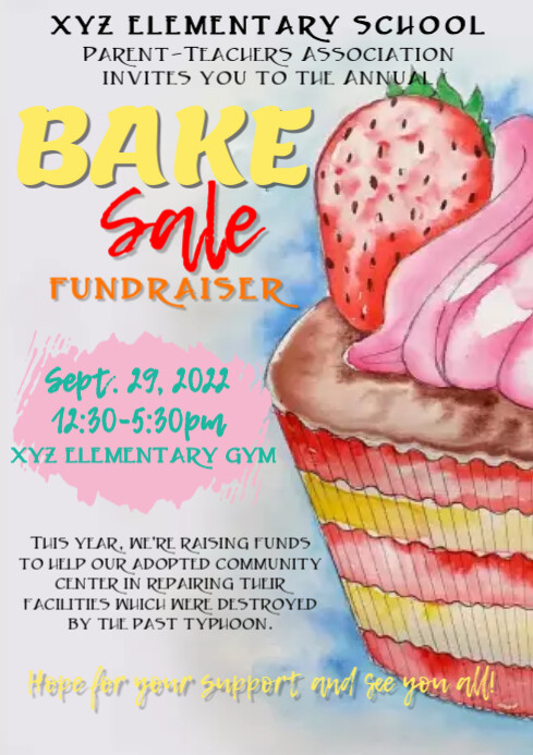 Bake Sale Fundraiser Template | PosterMyWall