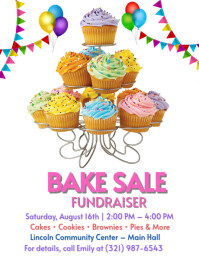 Bake Sale Fundraiser Flyer template
