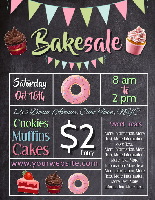 Copy of Bake Sale Fundraiser Flyer Template PosterMyWall