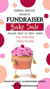 Bake Sale Fundraiser Video Template Digital Display (9:16)