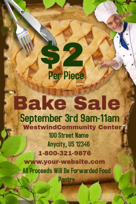 Bake Sale Template Cartaz